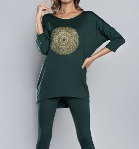 ITALIAN FASHION PIŻAMA MANDALA ZIELEŃ L