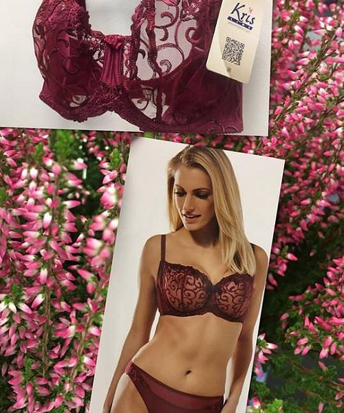 KRIS LINE BIUSTONOSZ CAREN HALF CUP BORDO 75D