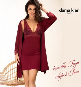 DAMA KIER SZLAFROK TINA BORDO L/XL